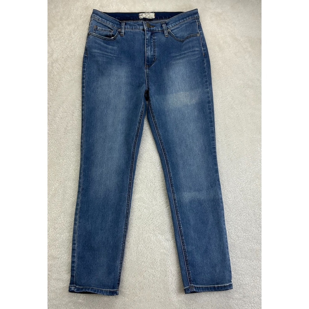 Free People Skinny Jeans Womens W31 Medium Wash Blue Denim Stretch Outdoor Comfy
